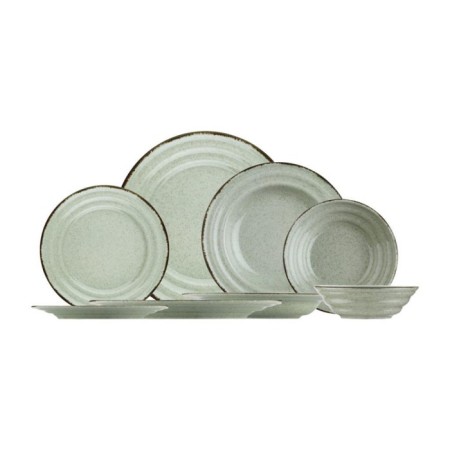 Pearl Porselen Tuana Yeşil 12 Kişilik 48 Parça Yuvarlak Yemek Takımı