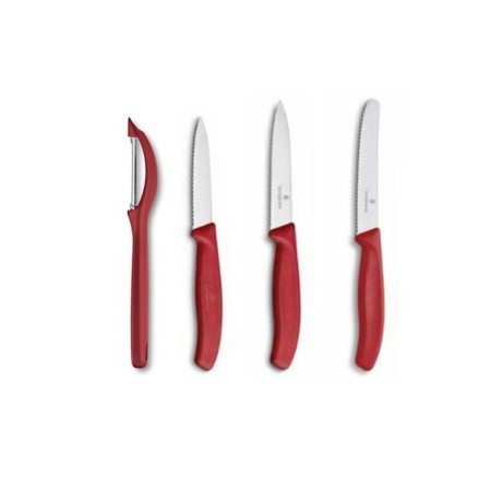 Victorinox SwissClassic Soyacaklı Kırmızı Bıçak Seti