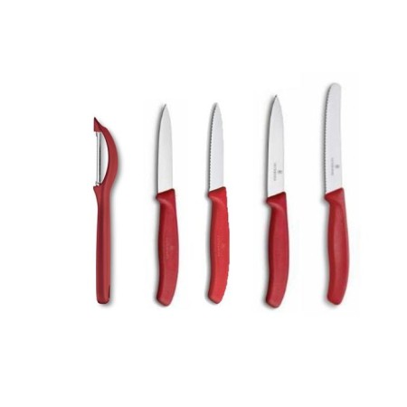 Victorinox SwissClassic Soyacaklı Kırmızı Bıçak Seti