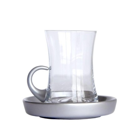 Koleksiyon Tiryaki Handle Mat Sılver 6 Kişilik 12 Parça Çay Takımı (41164)