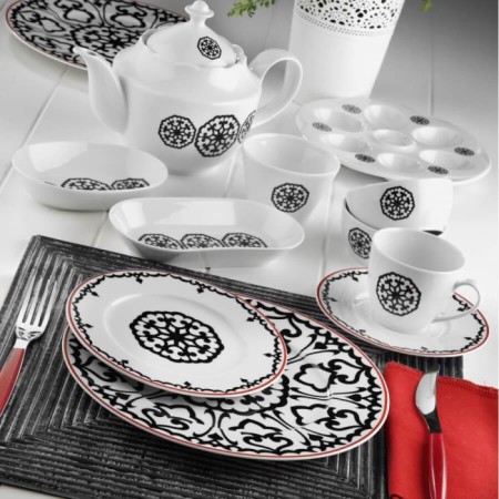 Kütahya Porselen LB41KH420596612 Leonberg 6 Kişilik 41 Parça Yuvarlak Kahvaltı Takımı