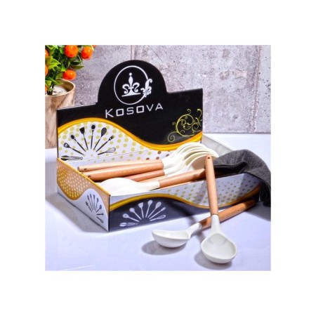 Kosova Bambu Silikon Kaşık Krem SLK-254
