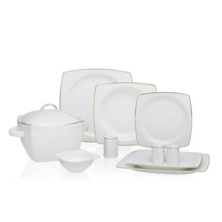 Neva Hat Fıne Bone Kare 60 Parça 12 Kişilik Yemek Takımı N3020