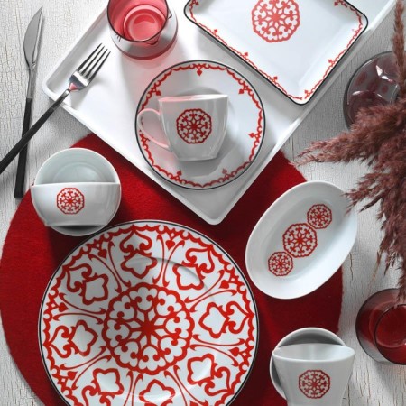 Kütahya Porselen LB32KH420596617 Leonberg 6 Kişilik 32 Parça Yuvarlak Kahvaltı Takımı