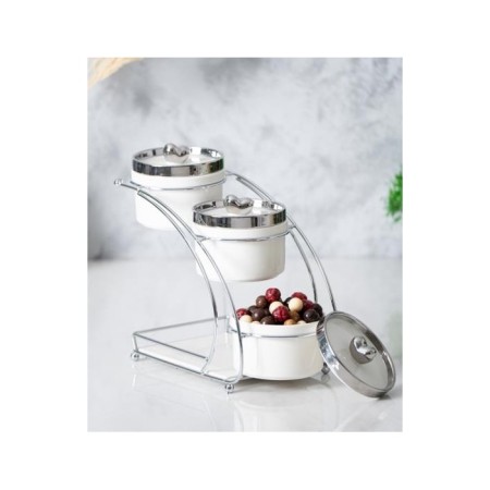 Acar Felıx Collectıon Metal Standlı 3'Lü Baharat Takımı PORJ-05236