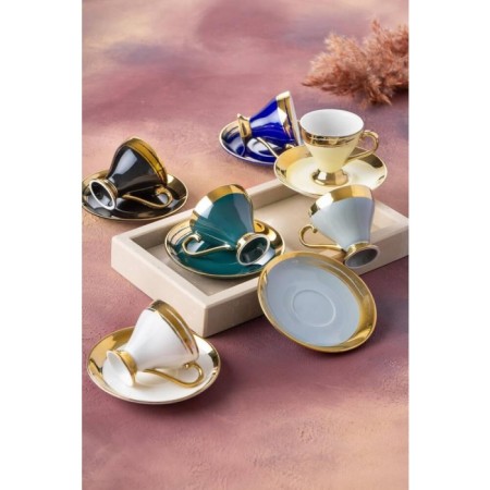 Acar Alexa 6'Lı Kahve Fincan Takımı HXF-21-0124