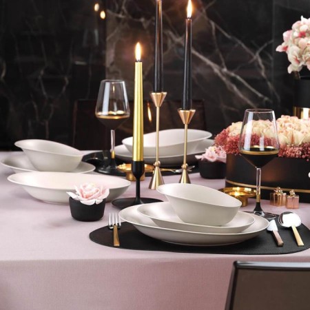 Kütahya Porselen BNROSA52YT00 Bone Rosa 52 Parça Yemek Takımı