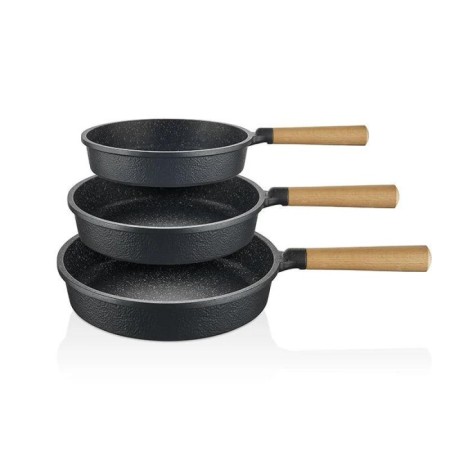 Falez Black Line 3'Lü Döküm Tava Seti BLN3067