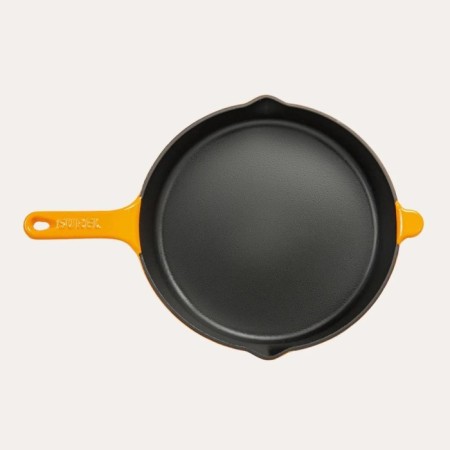 Parlak Mat Emayeli Degrade Turuncu 27 Cm Yuvarlak Düz Tava