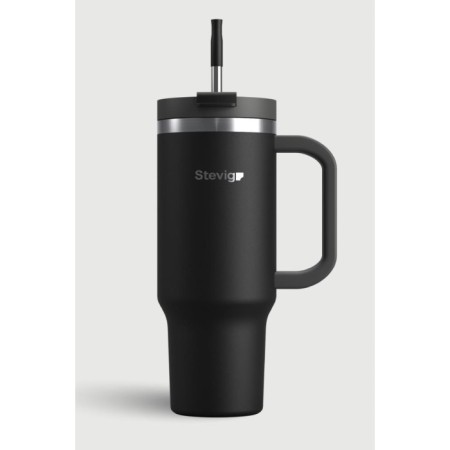Stevıg 2 Moods Tuck-In Tumbler Sızdırmaz Çelik Termos 900 Ml Black ST-236