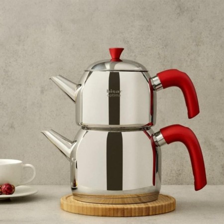 Hisar Optima Mars Midi Çaydanlık Takımı Kırmızı