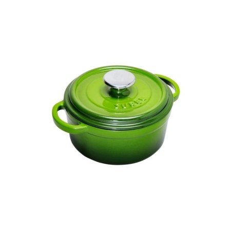 Parlak Mat Emayeli Degrade Koyu Yeşil 20 Cm Yuvarlak Tencere