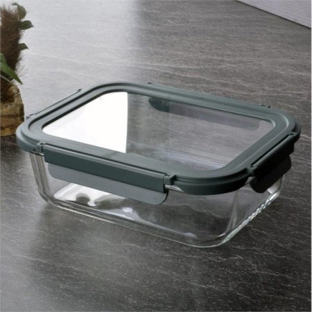 Tohana Kilitli Cam Kapaklı Saklama Kabı 1500 Ml Gri THN84535