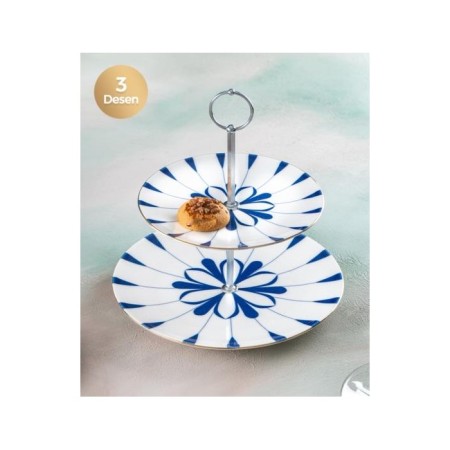 Acar Toby Porselen Katlı Kurabiyelik 19 Cm XTL-05585