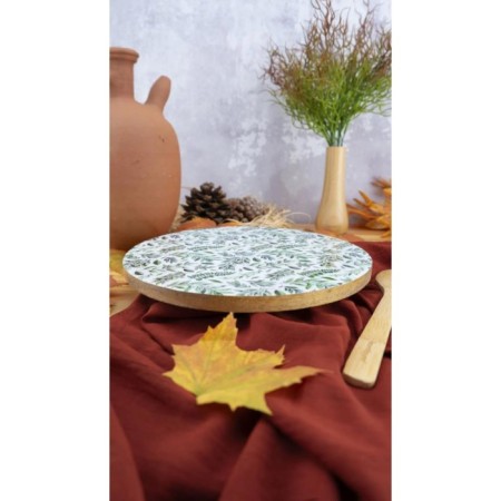 Bambum Kangura Dönen Sunum Tabağı Yaprak B5974