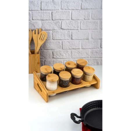 Bambum Tier 9 Parça Tek Katlı Standlı Baharatlık Seti B5781