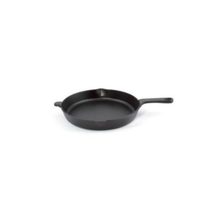 Parlak Mat Emayeli Yuvarlak Düz Tava 16 Cm Mat Siyah