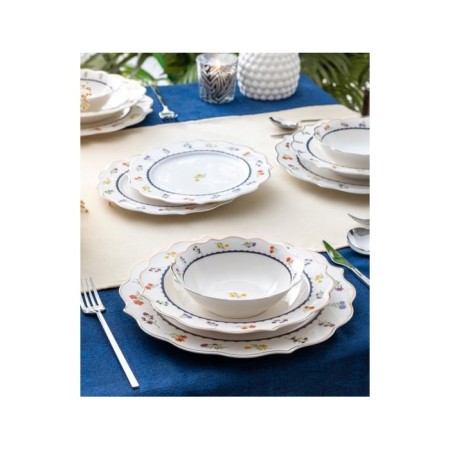 Acar Hıllary 6 Kişilik 24 Parça Yuvarlak Yemek Takımı PORWM-06350