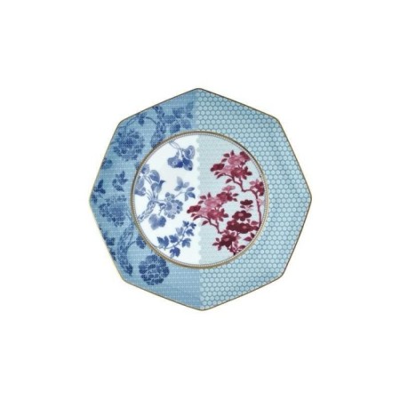 Tea Delight Regency Damask Kahvaltı Tabak Mavi 21 Cm 5DDC-B10130RD2