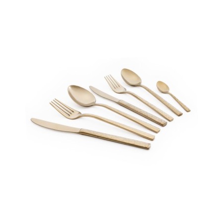 Maxx Doria Ivy Titanyum Mat Gold 12 Kişilik 84 Parça Çatal Kaşık Bıçak Takımı PA1030