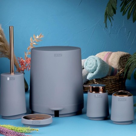 Arow Vona Akrilik 5 Parça Banyo Seti Gri TR-3964