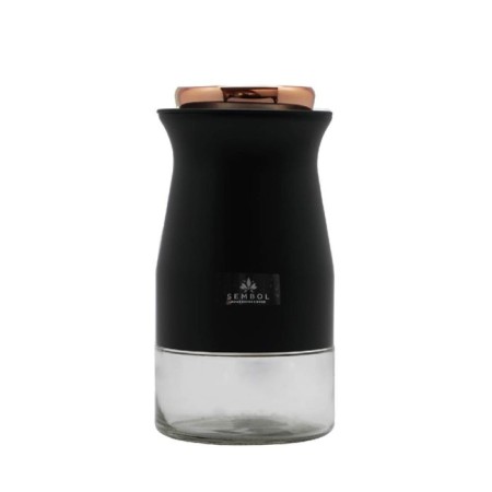 Parlak Silindir Black Rose Gold 20 Cm Kavanoz Kıtchen ART-110