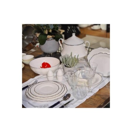 Royal London Buckingham Palace Silver 12 Kişilik 85 Parça Yuvarlak Yemek Takımı RL01-115