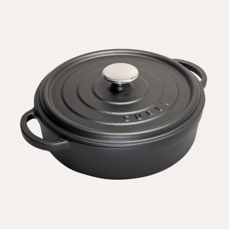 Sürel Mat Emayeli 28 Cm Siyah Döküm Karnıyarık Tenceresi