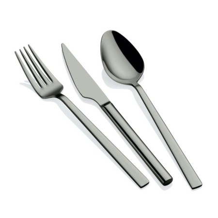 Lively Alize Titanyum Füme 84 Parça 12 Kişilik Çatal Kaşık Bıçak Seti