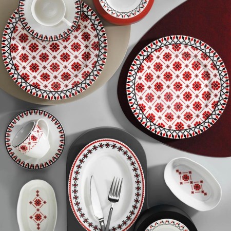 Kütahya Porselen BNKL28KH42012250 Bone Kalıpso 6 Kişilik 28 Parça Kahvaltı Takımı