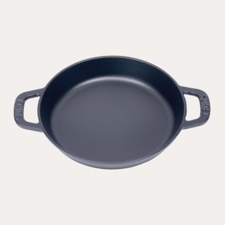 Parlak Mat Emayeli 20 Cm Yuvarlak Düz Sahan Mat Siyah