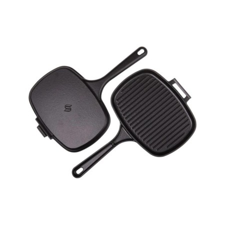 Parlak Mat Emayeli 25*18 Cm Oval Izgara Tost Mat Siyah