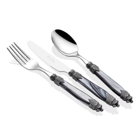 Rıvadossı Sandro Arianna Gri 12 Kişilik 75 Parça Çatal Kaşık Bıçak Takımı ICRS1775A10