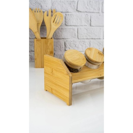 Bambum Tier 5 Parça Tek Katlı Standlı Baharatlık Seti Küçük B5782