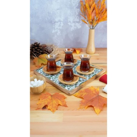 Bambum Kangura Kare Tepsi Yaprak Büyük B5962