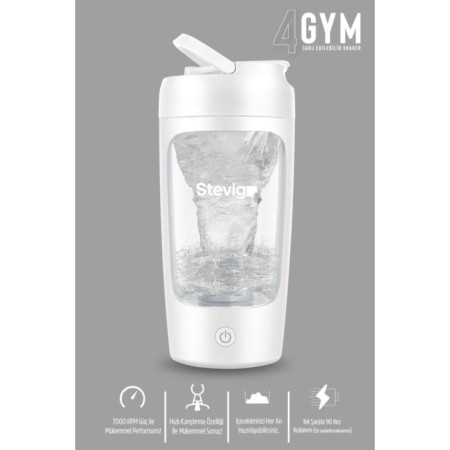Stevıg 4 Gym Şarj Edilebilir Elektrikli Shaker 650 Ml ST-226