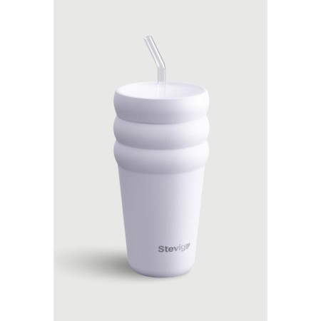 Stevıg 3 Bubble Two-Cap Straw Tumbler Çelik Termos 600 Ml Lılac Hınt ST-245