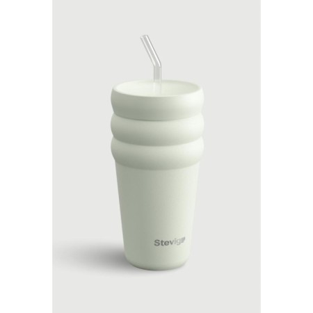 Stevıg 3 Bubble Two-Cap Straw Tumbler Çelik Termos 600 Ml Lıghtest Sky ST-247