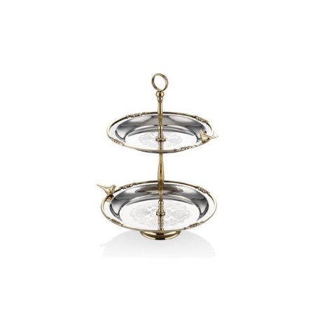 Lamedore Black Pearl Kuşlu 2'Li Sunum Standı 1MG-75