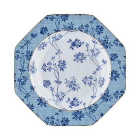 Tea Delight Regency Damask Çukur Tabak Mavi 22 Cm 5DDC-B10620RD1