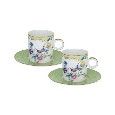 Tea Delight Papillons Green 2'Li Kahve Fincan Seti 5DDC-CSC20PP1