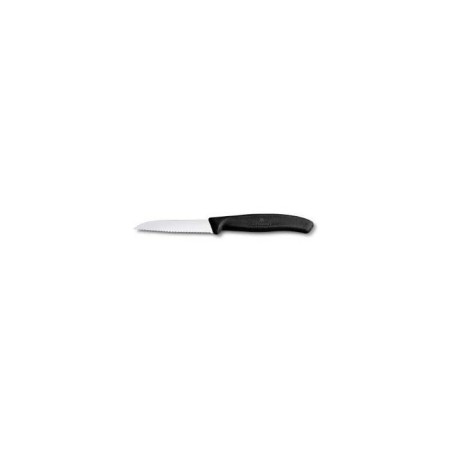 Victorinox SwissClassic 8 Cm Siyah Tırtıklı Soyma Bıçağı 6.7433