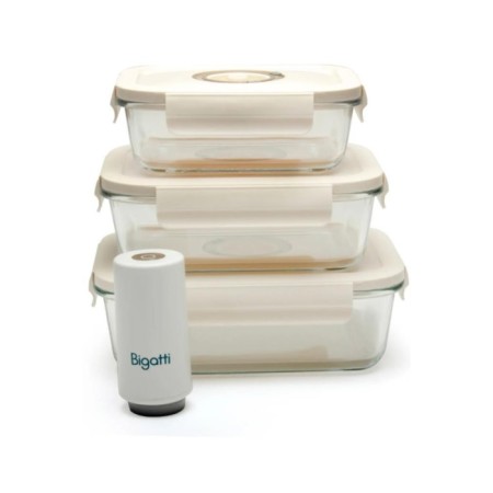 Bigatti Senna 4'lü Vakumlu Saklama Kabı Seti Krem 003W49KS