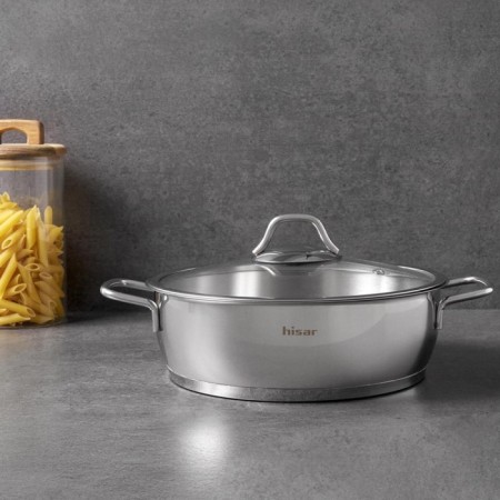 Hisar Teos Çelik Basık Tencere 24 Cm