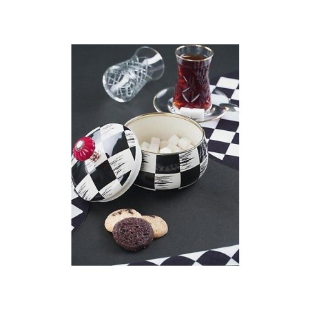 Acar Qualıta-Kıng Emaye Tombik Şekerlik Dama Dekor XAP-22-0244