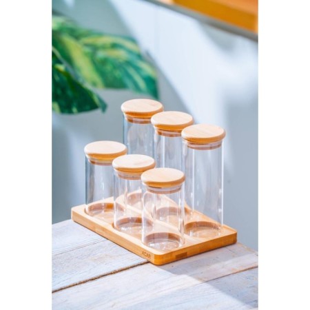 Acar Malıbu 6'Lı Bambu Standlı Baharatlık LND-07562