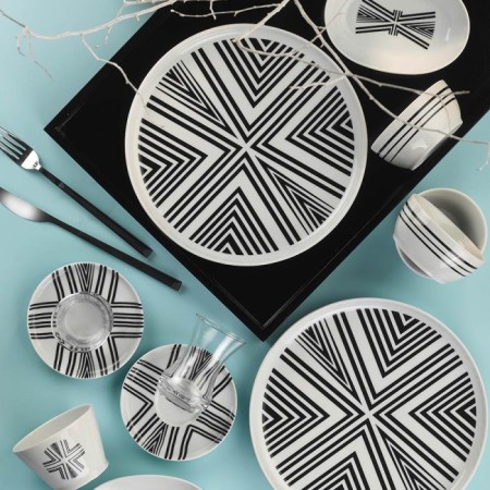 Kütahya Porselen MOD30KH60012006 Mood 6 Kişilik 30 Parça Yuvarlak Kahvaltı Takımı