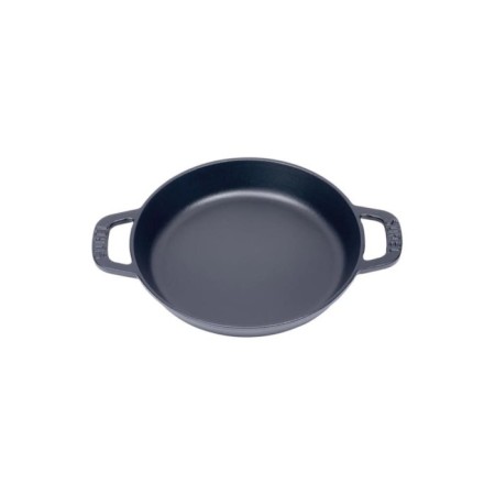 Parlak Mat Emayeli 18 Cm Yuvarlak Düz Sahan Mat Siyah