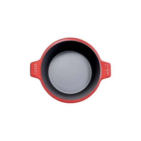 Parlak Mat Emayeli Degrade Kırmızı 24 Cm Yuvarlak Drop Tencere