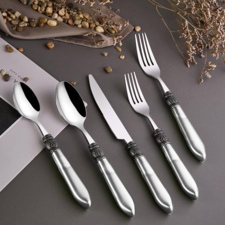 Arow Fortuna 6 Kişilik 30 Parça Çatal Kaşık Bıçak Takımı Gri-Gümüş TR-7018